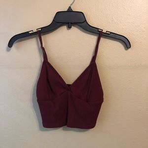 Small Maroon Crop Top/Bralette